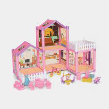 Kids Doll House (Complete Furniture Multi Colour)