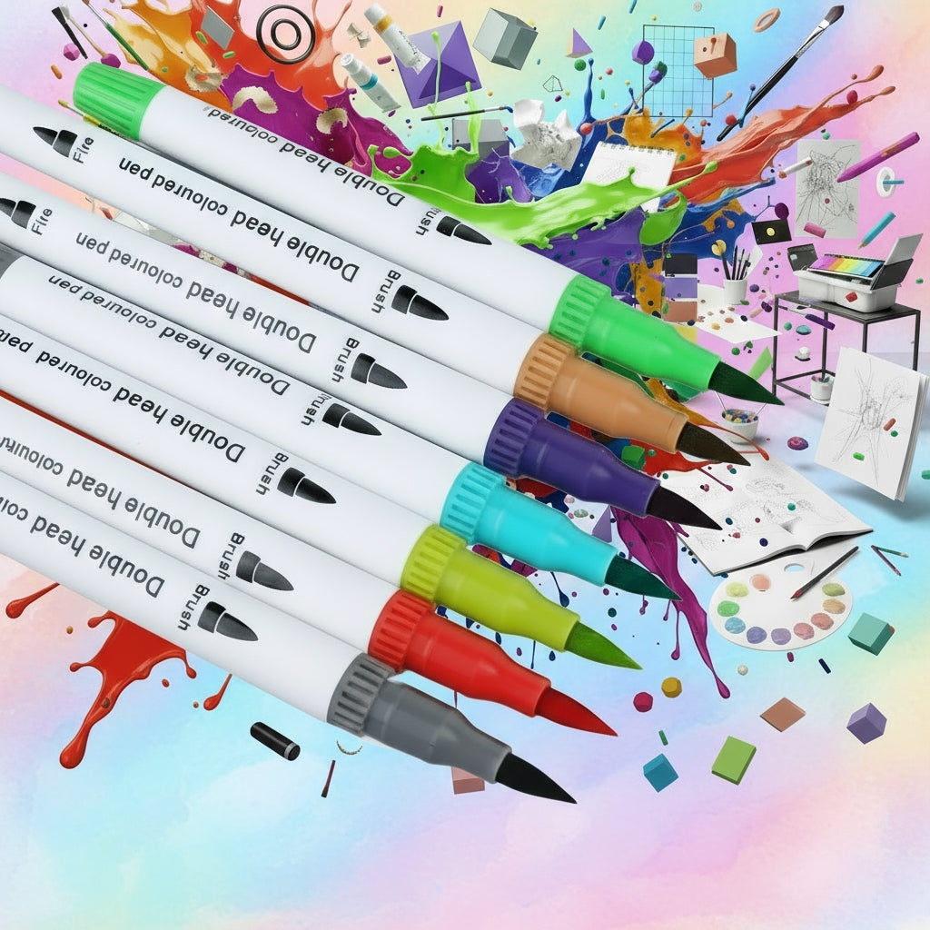 Double Side brush Markers (12 Piece)