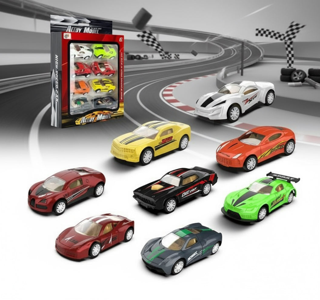 Pack Of 6 Metal Die Cast Mini Car New Metal Die Cast (Mini Racers)