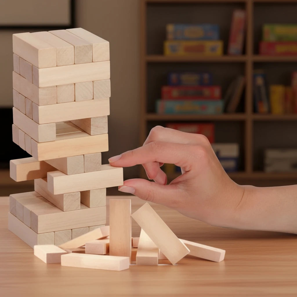 Jenga Wooden blocks (Wooden Color)