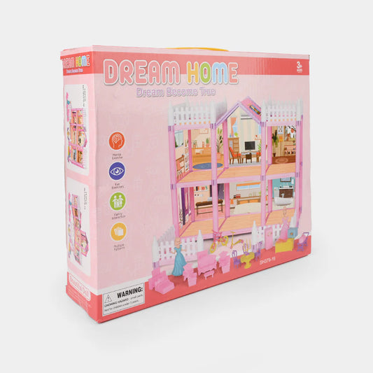Kids Doll House (Complete Furniture Multi Colour)